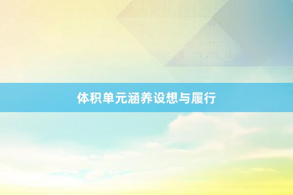体积单元涵养设想与履行