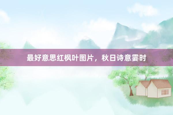 最好意思红枫叶图片，秋日诗意霎时